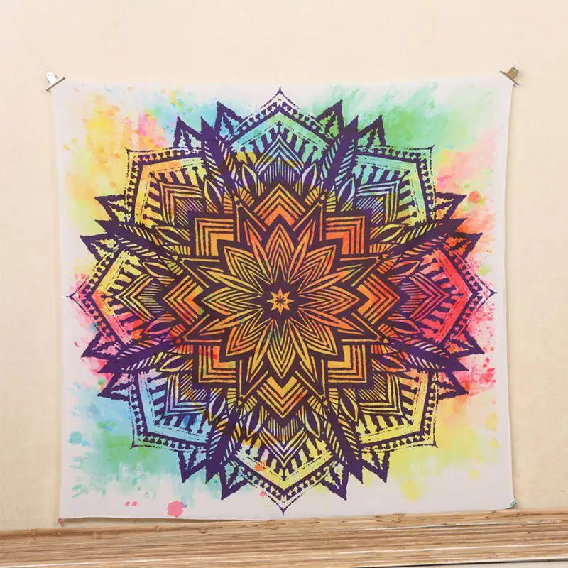 

2017 New 1Ps Indian Mandala Blankets Tapestry Wall Hanging Bohemian Bedspread Blanket Dorm Home Decor Mandalas Y6
