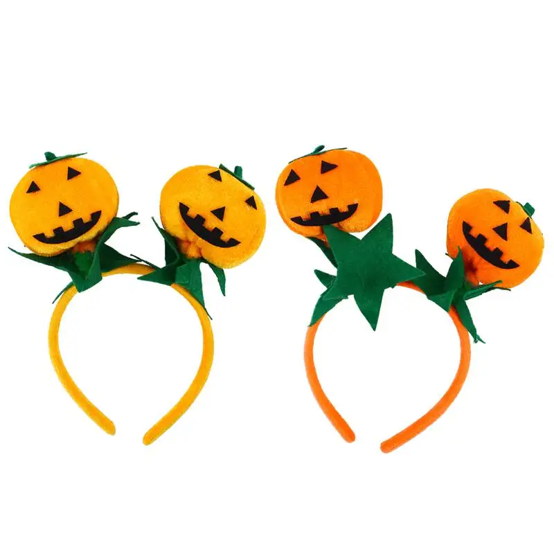 2pcs Lovely Pumpkin Headband Hairband Headdress Hair Hoop Headpiece