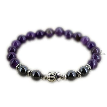 

12pcs/lot Buddha bracelet Amethyst jewelry Yoga jewelry gift