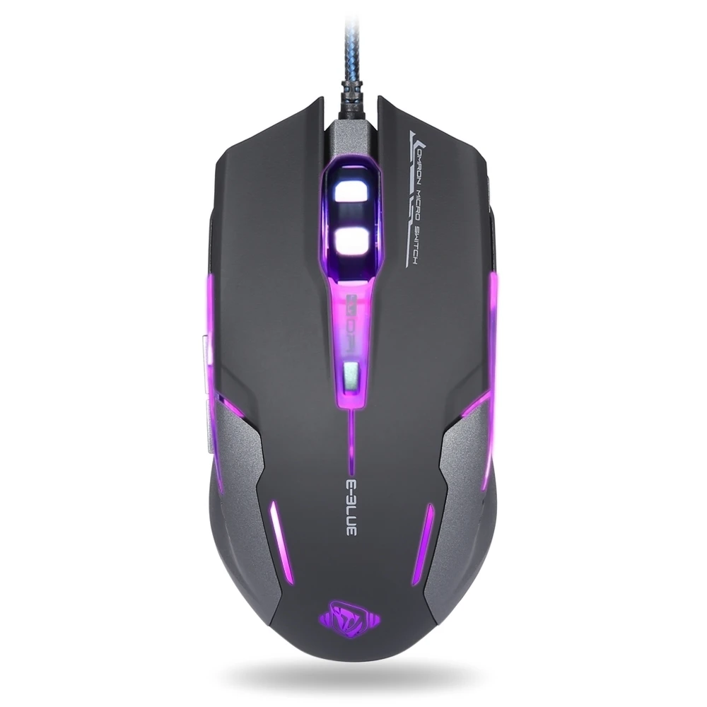 Professional E 3LUE M636 USB Wired Optical Gaming With LED Breathing