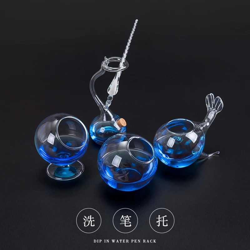 

Glass dip pen with pen Holder pen rack creative dip pen set, birthday gift, elegant gift