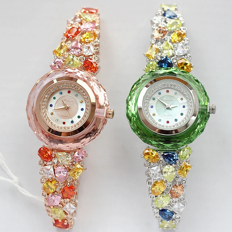 Роскошные женские часы Melissa, элегантные стразы, модные часы, браслет с кристаллами, подарок на день рождения