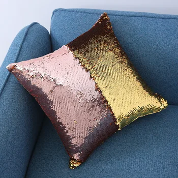 

Home soft pillowcases Fashion sequins pillow office lumbar pillowcases 40 by 40cm