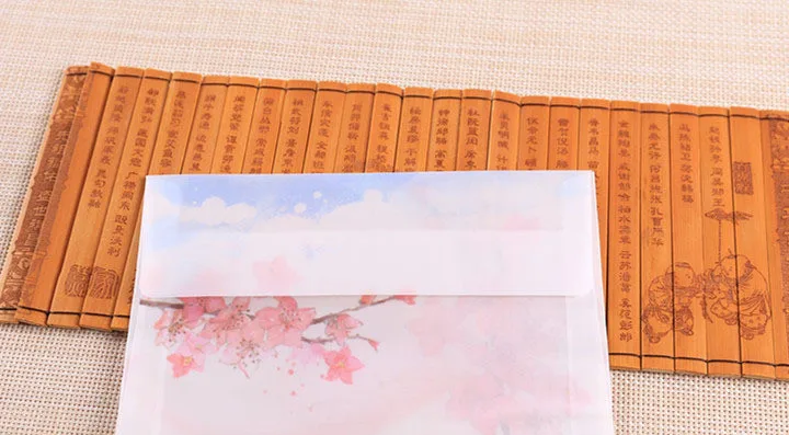 50 шт. 17,5x12,5 см китайский классический стиль конверты печатаются с Прекрасный Чернила картины античный Канцтовары подарки 19 видов цветов