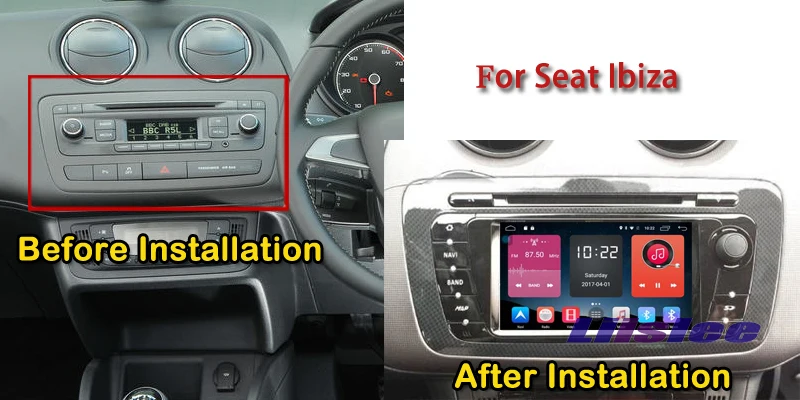 Top Liislee For Seat Ibiza - Car Stereo Android Radio DVD Player FM BT Wifi GPS MAP NAV Navigation 1080P System Original NAVI Design 4
