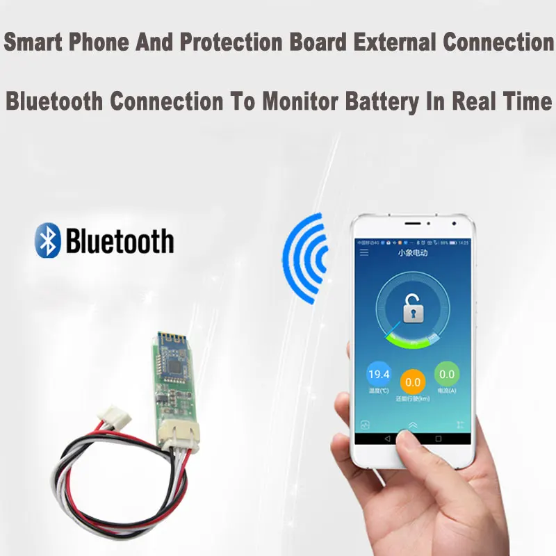 Комплект литий ионных аккумуляторов 16S 60V 30A 40A 50A 60A smart BMS с функцией связи через