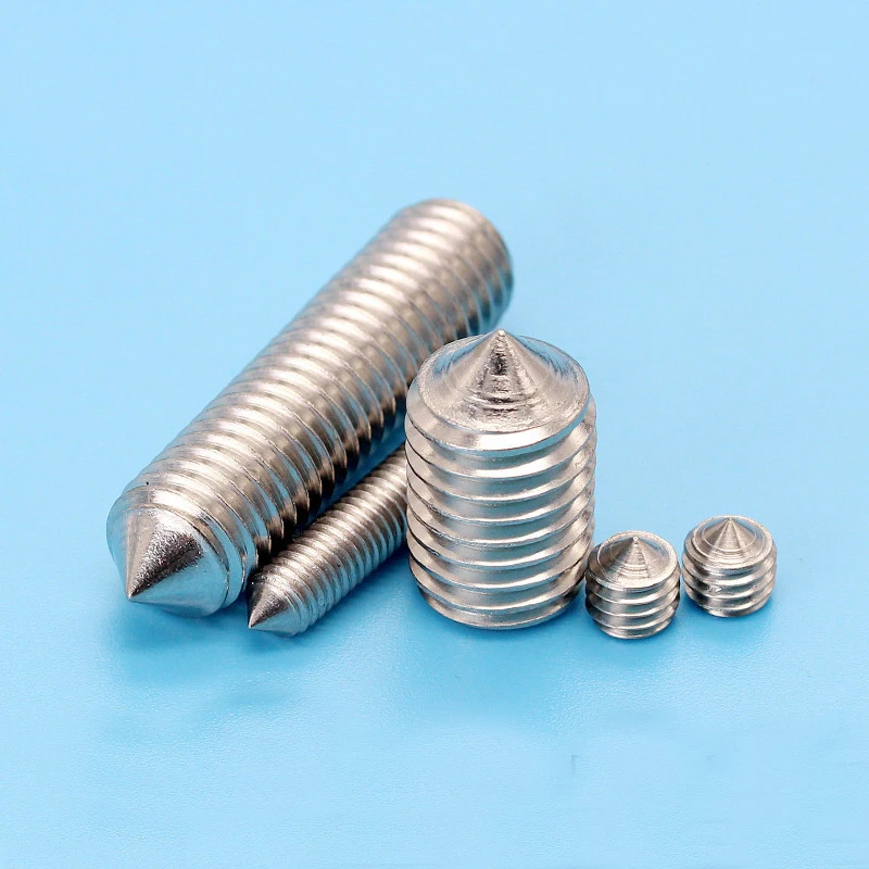 M12 Carbon steel conical end grub screws allen headless screw hex
