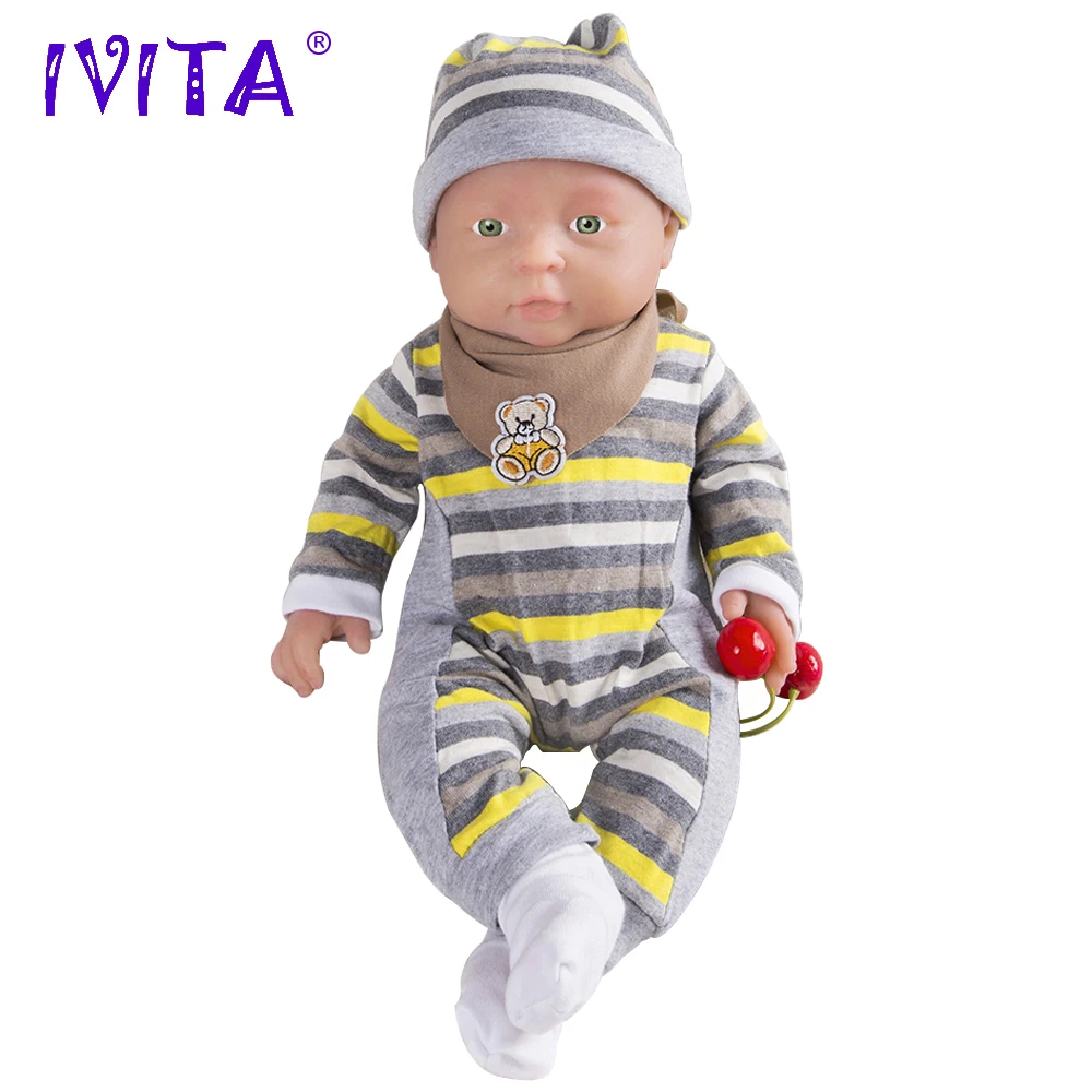 IVITA WG1503 41cm 2kg Silicone Reborn Baby Dolls Lifelike Soft Body Girl Toys Juguetes for Dink Family Over 3 Years Old Kids