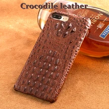 Wangcangli phone case Crocodile texture back cover For iphone X Case cell phone cover full manual custom processing