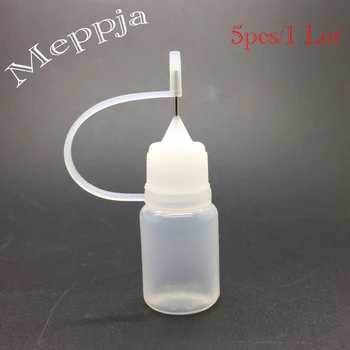 

5ml/10ml PET cigarette oil bottle Pin hole Empty Plastic Squeeze Liquid Dropper Bottle With Metal Needle tip mouth oil bottle