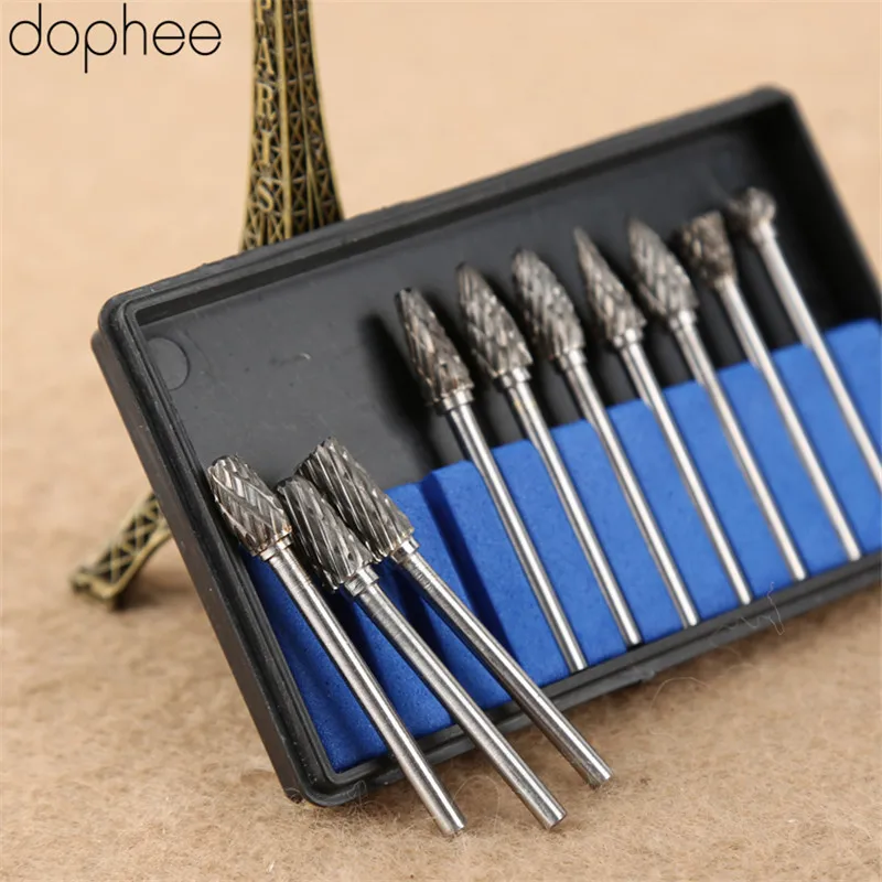 Dophee 10 шт. Аксессуары Dremel сверлильный станок резьба гравировальный набор сверла