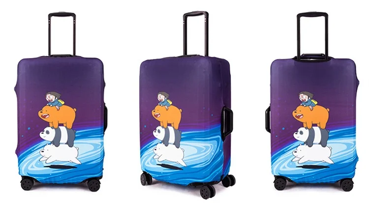 Корейский мультяшный чехол для чемодана для путешествий, для детей, леди, стрейч, ткань, для багажа, защитный багажный чехол, тележка для пыли, аксессуары для путешествий
