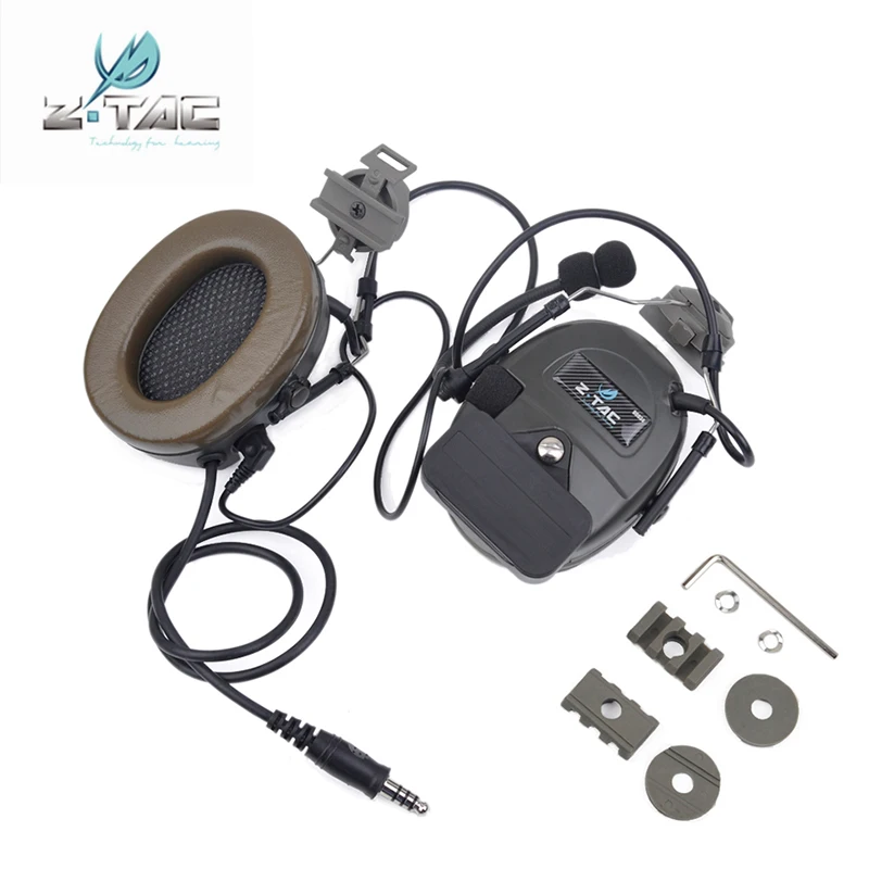 Z Tactical Z032 Comtac I Noise Reduction Headset With Peltor Helmet Rail Adapter Set For FAST Helmets Military Airsoft Headphone Z Tactical Z032 Comtac I Noise Reduction Headset With Peltor Helmet Rail Adapter Set For FAST Helmets Military Airsoft Headphone