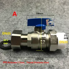 Диаметр: 25, маленького размера, круглой формы с диаметром 32 мм, чтобы DN25 медных труб PPR мужской резьбовой шаровой кран металлический шаровой кран с красной ручкой водяной коллектор клапан