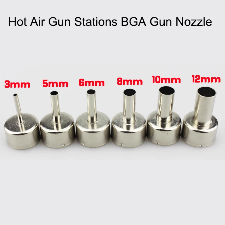 

Universal Nozzle Heat Gun Rework Nozzle Set For for 850 852A 852 852D 852D+ 950 Soldering Station Hot Air Gun BGA Gun Nozzle