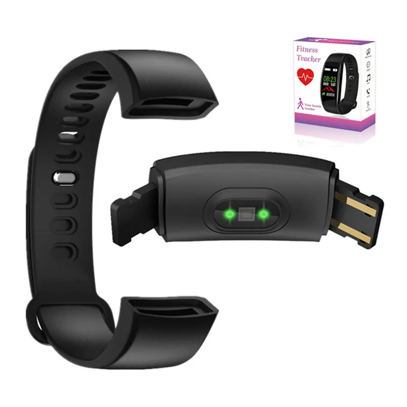 F64HR Smart Bracelet Men Women Heart Rate Blood Pressure Sleep