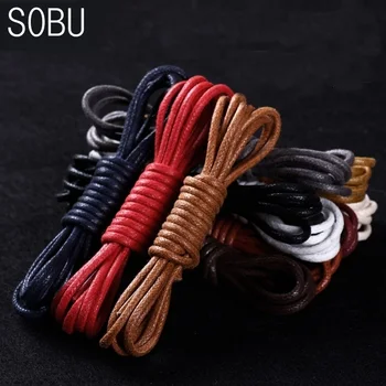 

1Pair 90cm Waxed Cotton Round Shoe laces Leather Waterproof ShoeLaces Men Martin Boots Shoelace HZ04
