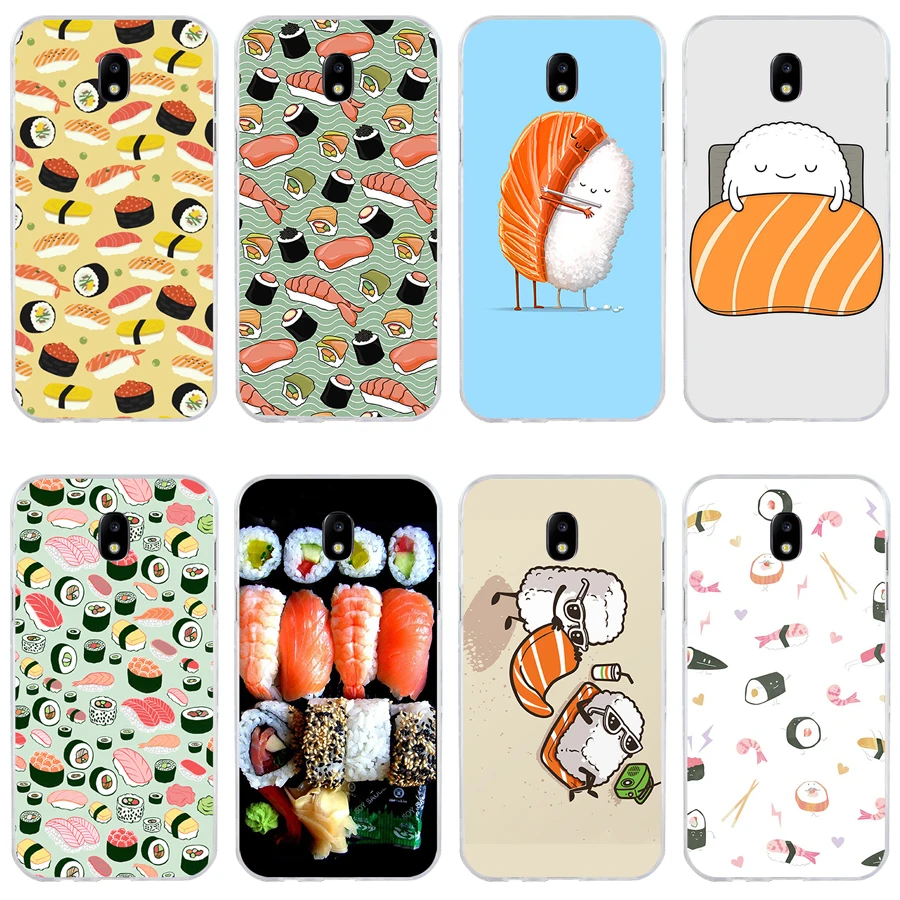 

31H Japanese Sushi love Soft Silicone Tpu Cover phone Case for Samsung j3 j5 j7 2016 2017 a3 2016 a5 2017 a6 2018