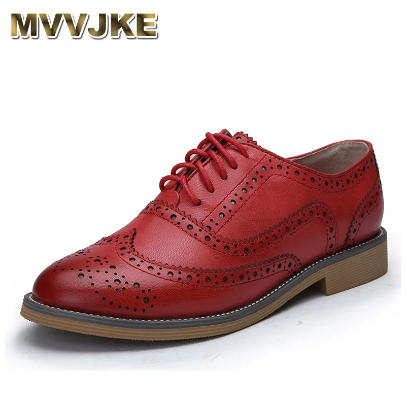 MVVJKE Genuine Leather Shoes Women Brogues Oxfords Flat Heels Round Toe Handmade Women Casual Shoes Plus Size 34-43 цена MVVJKE Genuine Leather Shoes Women Brogues Oxfords Flat Heels Round Toe Handmade Women Casual Shoes Plus Size 34-43 цены онлайн