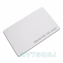 100pce/Лот Горячая лучшее качество 125 кГц пустой ПВХ тонкий 0,8 мм rfid смарт-карта