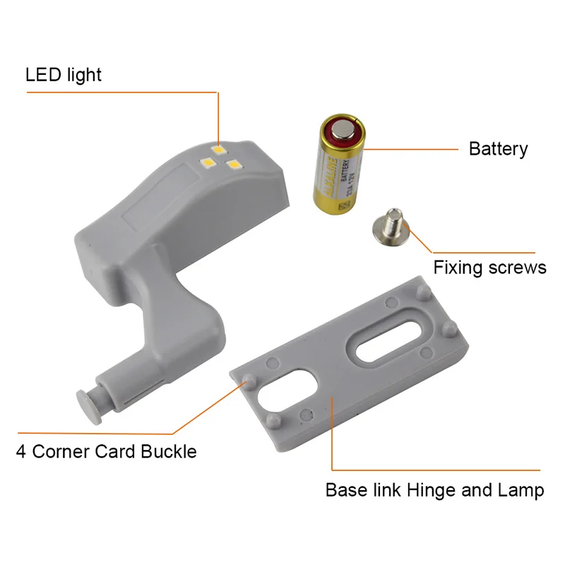 BORUiT 10 шт. светодиодный светильник под шкаф s для кухни спальни шкаф внутренний шарнирный шкаф для ламп шкаф светильник беспроводной ночной Светильник