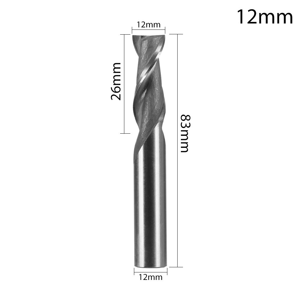 Enhanced Carbide Milling Cutter - 2 Flute Straight Shank End Router Bit, HRC65 Stainless Steel