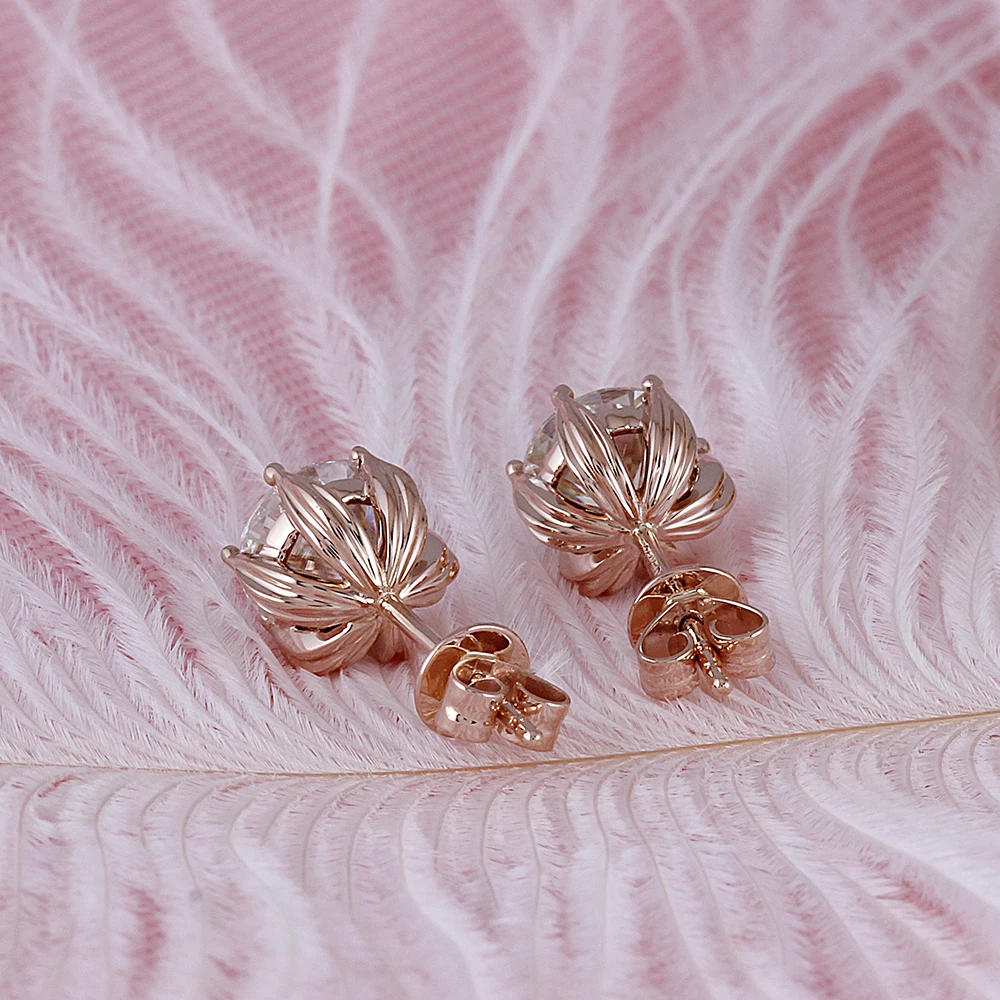 moissanite earrigns rose gold (2)