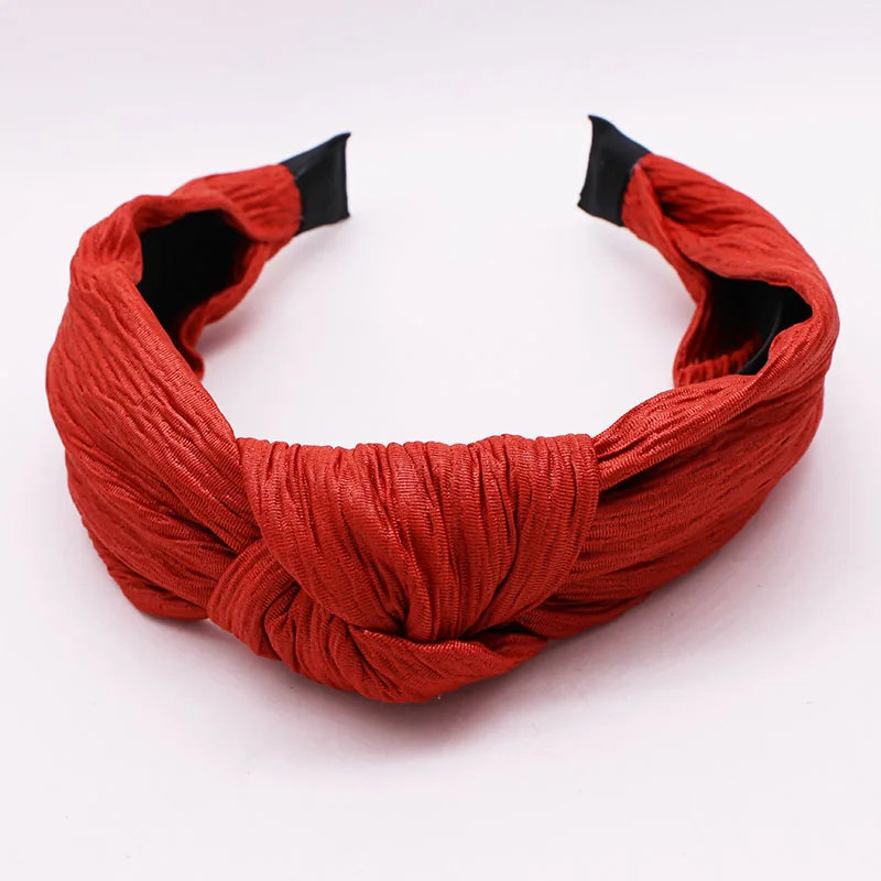 Богемные цветные хлопковые повязки с узлом повязка для волос аксессуары для волос украшения для волос - Цвет: Красный