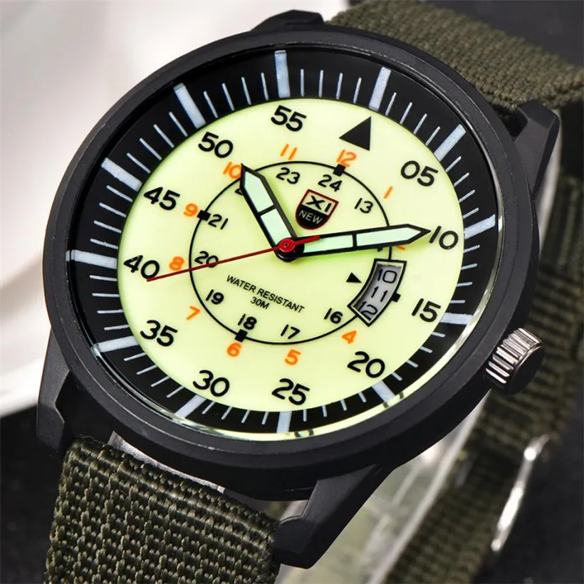 Военные мужские кварцевые армейские часы с черным циферблатом, роскошные спортивные наручные часы 80619