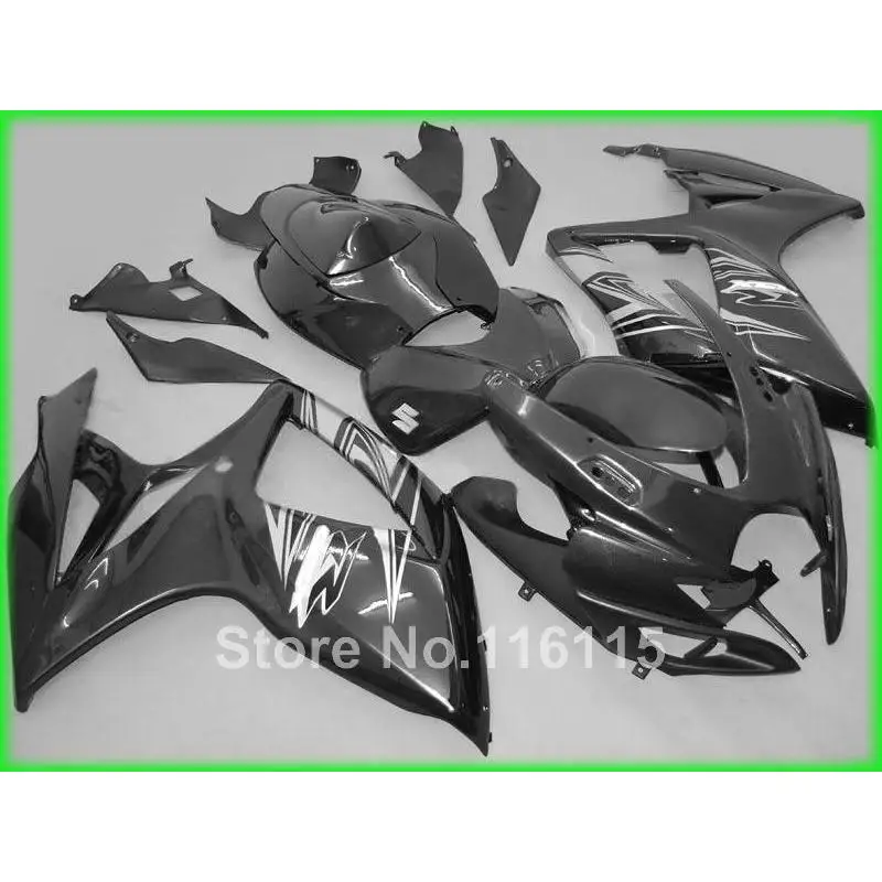 

Injection mold high quality fairing kit for SUZUKI GSXR 600 750 K6 K7 2006 2007 GSXR600 GSXR750 06 07 glossy black fairings A663