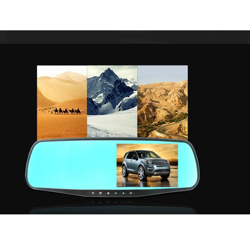 2.8 inch HD 1080P Dual Lens DVR Mirror Dash Cam Recorder with Car Rear View Camera DVRs Registrator Dashcam Camera Recorder