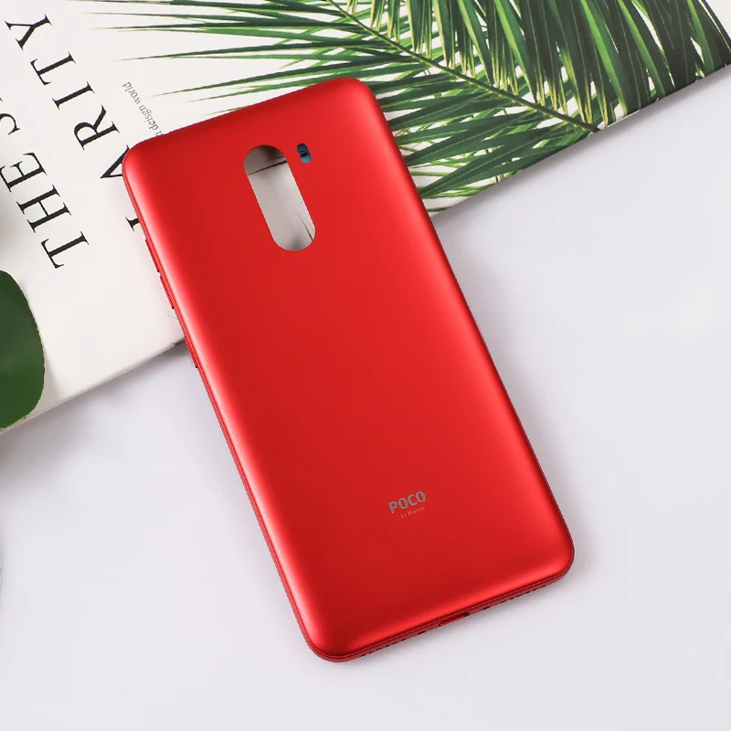 MiF1 F 1 корпус для Xiaomi Pocophone F1 дверь батареи Пластиковая Задняя крышка мобильного телефона запасные части - Цвет: Красный