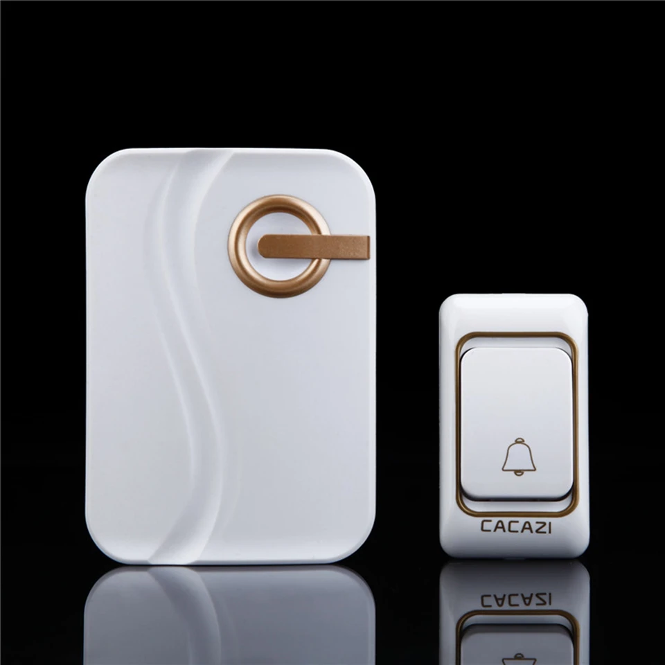 1-New-style-Wireless-Doorbell-DC-battery-Door-Chime-200M-operating-range-waterproof-1-transmitter-1-receiver