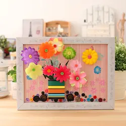 Кнопка цветок DIY Детская ручной работы материал посылка, детский сад подарок на день рождения, практические креативные игрушки украшения