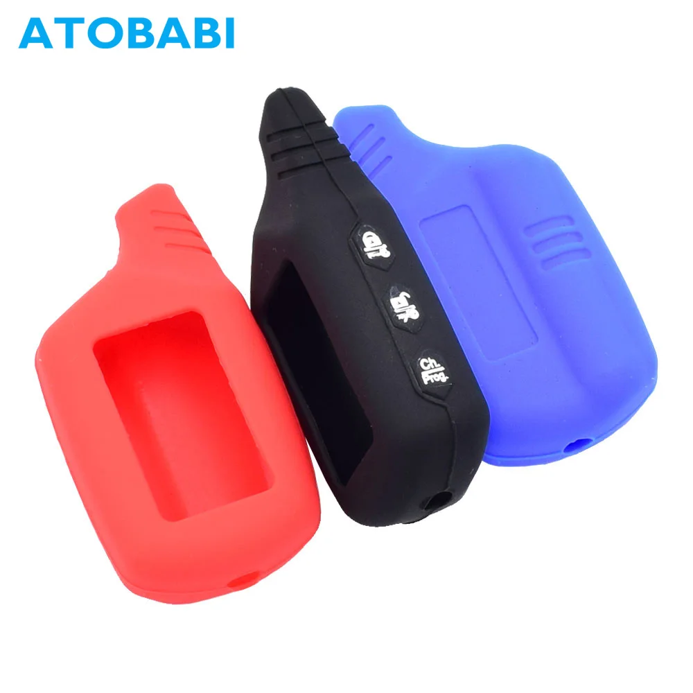 

ATOBABI V7 Silicone Key Case Remote Shell Cover for Starline B9 A91 Burglar Alarm Starlionr B9 Two Way Car Alarm System A61 LCD