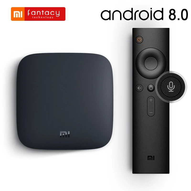 Глобальная версия ТВ приставки Xiaomi Mi Box 3 четырехъядерный Android TV 8 0 Smart Youtube Netflix 4K