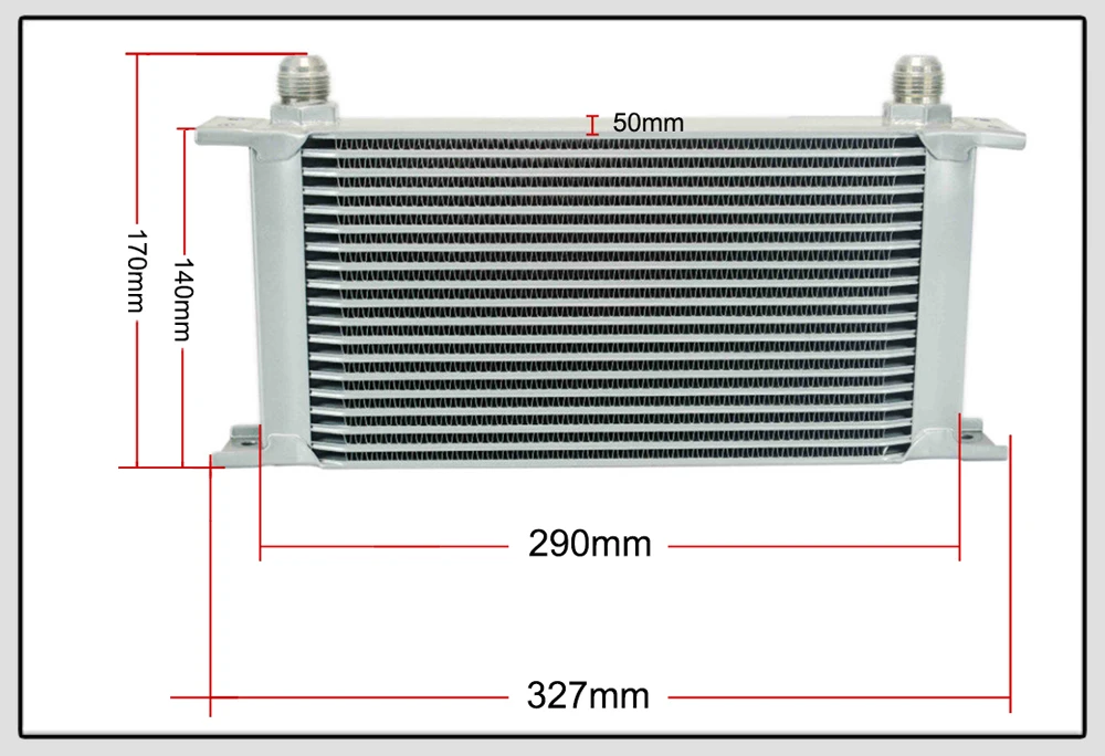 WLR-Универсальный Масляный радиатор, 19 рядов, масляный радиатор+ адаптер масляного фильтра+ нейлоновый шланг с оплеткой из нержавеющей стали с наклейкой и коробкой PQY