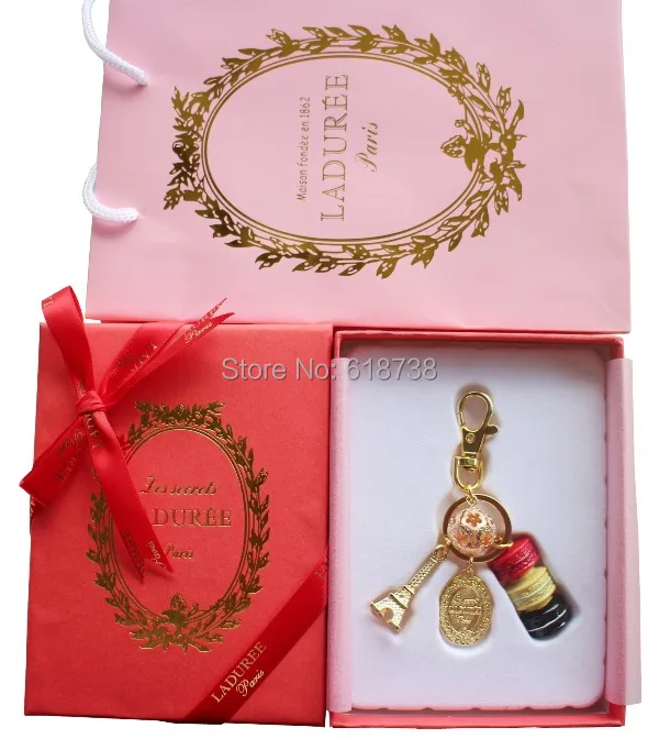 2015 New Macaroon keychain w Christmas ball-yellow (1).jpg