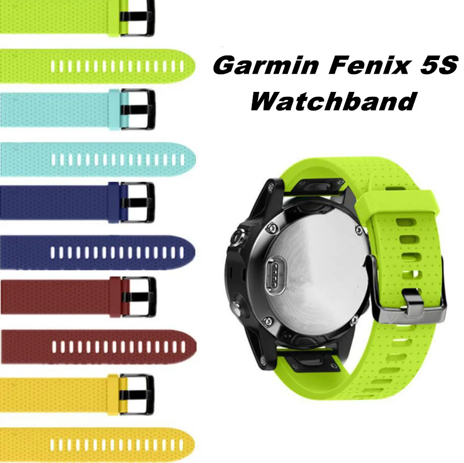 

SANYU 20mm Width Strap Sport Silicone Watchband With Quick Fit Wrist Band Garmin Fenix5S Remove Bracelet For Garmin Fenix 5S