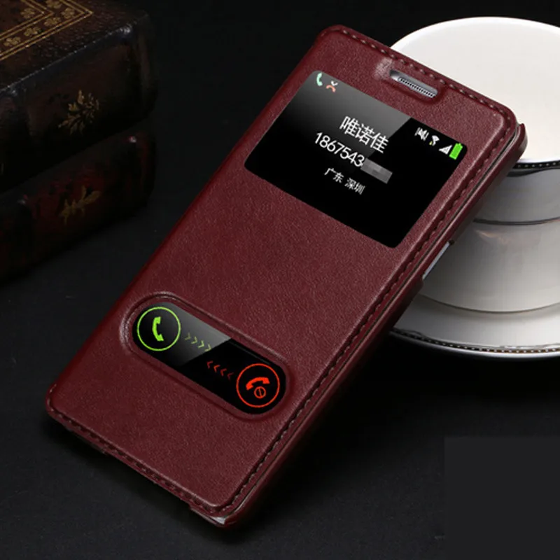 

Flip View Window Leather Cases For Samsung Galaxy A5 A3 2016 A310F A510F 2015 A500F Case Luxury Phone Cover