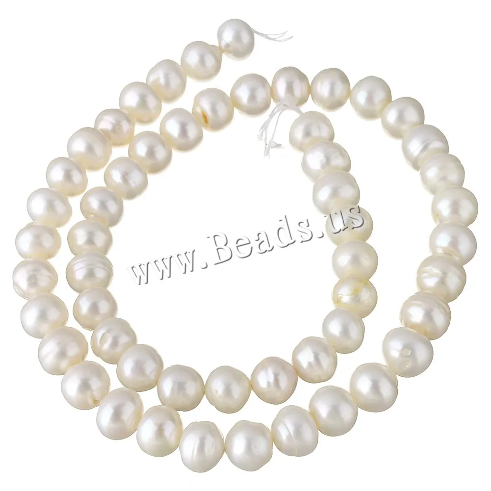 Cultured Potato Freshwater Pearl Beads natural white 8-9mm Approx 0.8mm Sold Per 15 Inch Strand | Украшения и аксессуары