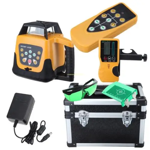 

Self-leveling Rotary Rotating Laser Level Green Beam 500M Range Remote Controller+ Case