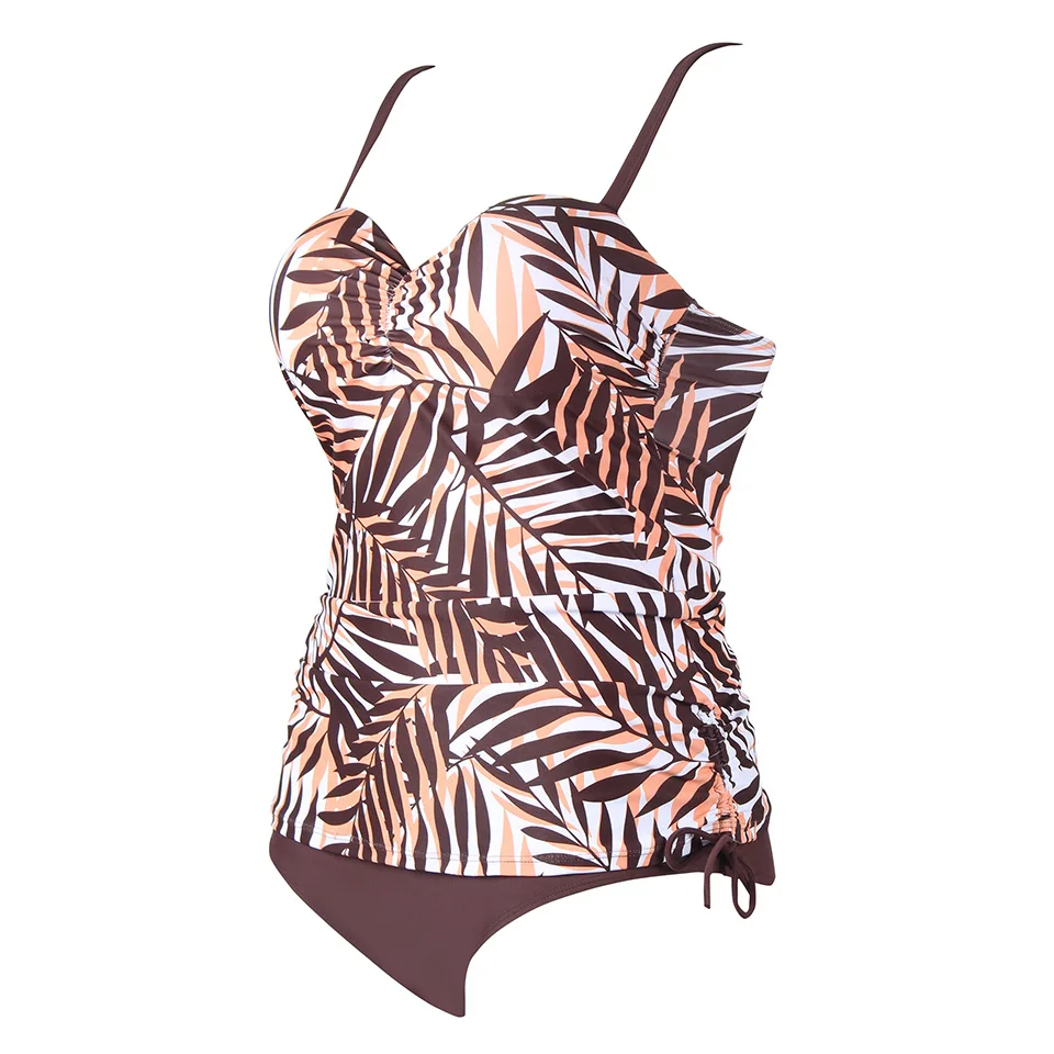 TQSKK женский купальник размера плюс из кусков женский купальник пуш-ап сексуальный танкини набор Ретро летняя пляжная одежда купальный костюм