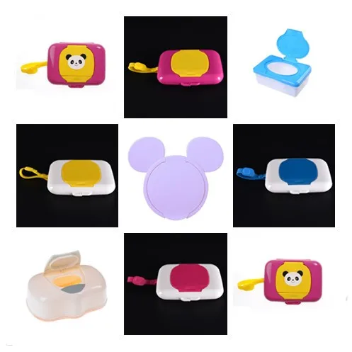 

Plastic Baby TravelWet Wipes Box Changing Dispenser Storage Holder Tissue Boxes Wipe Case Child