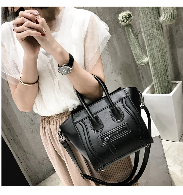 Женская Ручная сумка, роскошные кожаные маленькие сумки, женская дизайнерская сумка со смайликом, Высококачественная сумка-торба, женская сумка на плечо из искусственной кожи