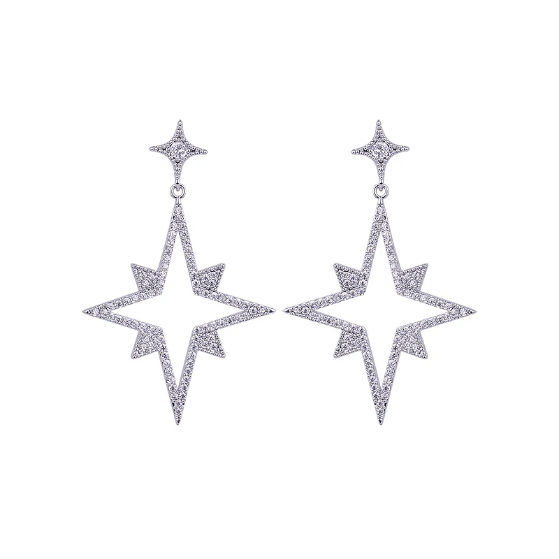 Новое поступление модные миниатюрные инкрустированные серьги из циркона полые преувеличенные личности женские серьги YME5588