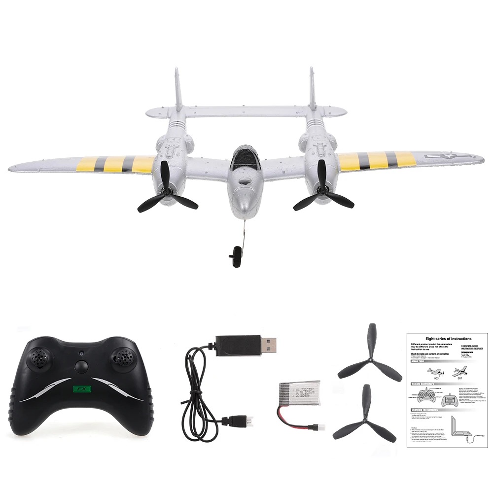 

High Quality FX-816 P38 Airplane 2.4GHz 2CH RC Airplane Aircraft Outdoor Flight Toys for Kids Boys