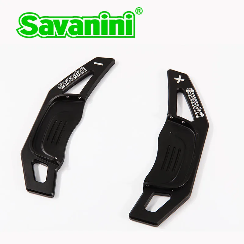 Savanini весло сдвига рулевого колеса для VW Golf GTI R MK7 GTI и Scirocco и Sagitar GLI- авто - Цвет: Черный