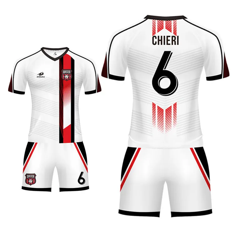 

Thai Quality Wholesale Custom Soccer Jerseys Full Sublimation Printing football uniforms for men