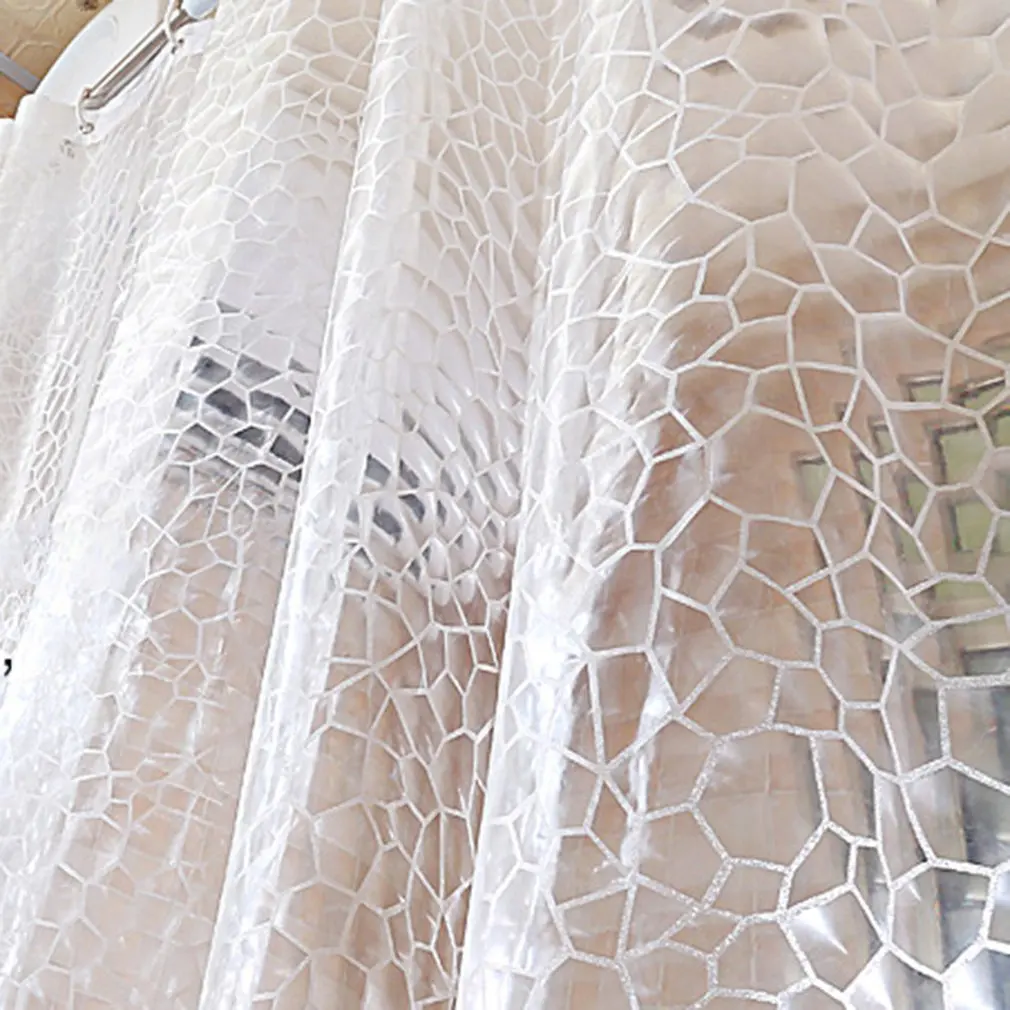

1.8 * 1.8m 3D Thickening Bathroom Transparent 3D Water Cube EVA Shower Curtain Environmental Waterproof